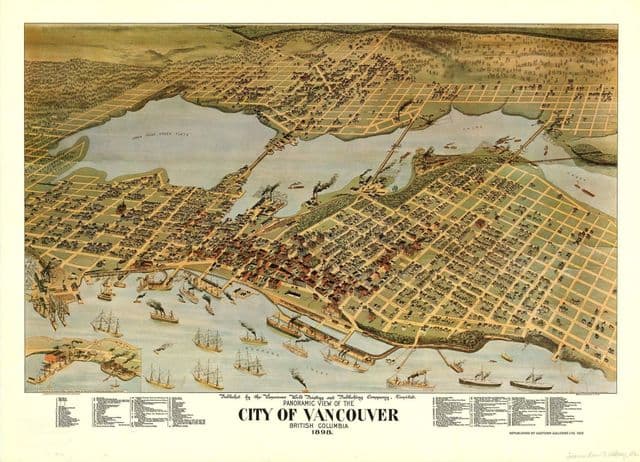 Mapa antigo de Vancouver