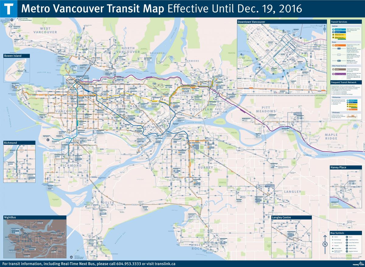 Mapa da estação rodoviária de Vancouver