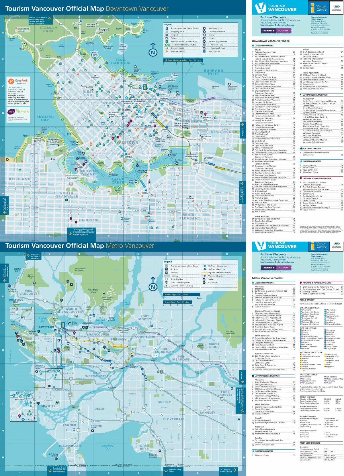 Mapa da cidade de Vancouver