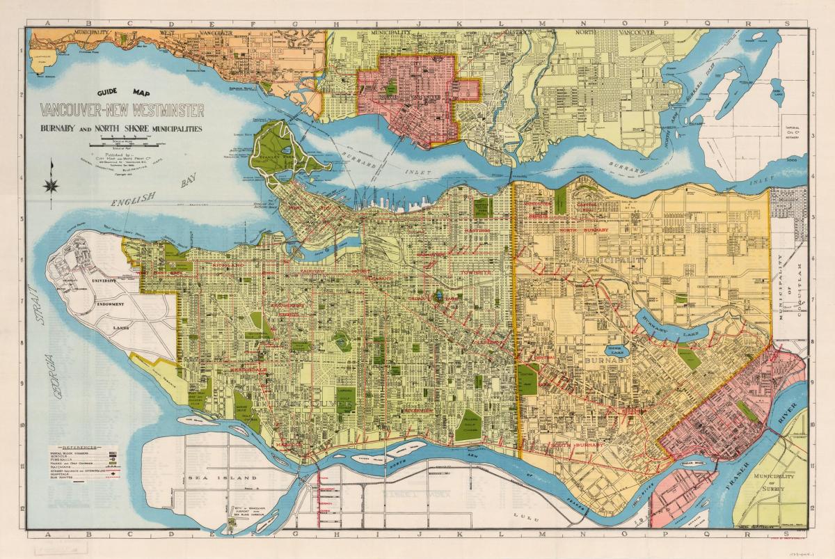Mapa histórico de Vancouver