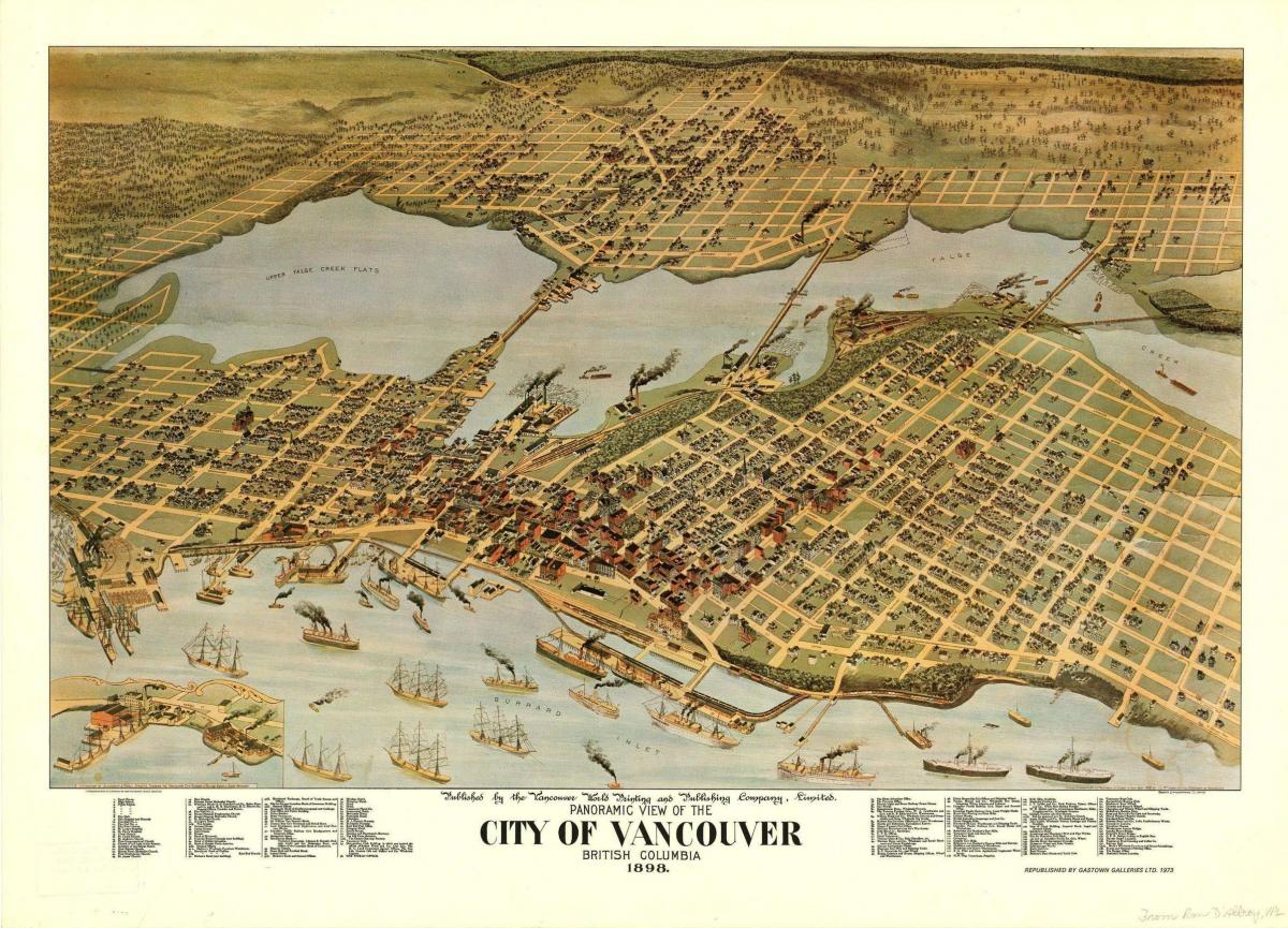 Mapa antigo de Vancouver